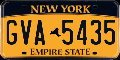 NY license plate GVA5435