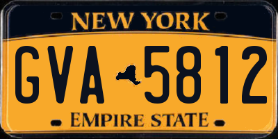NY license plate GVA5812