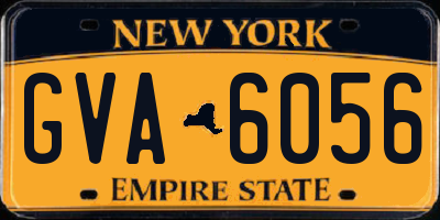 NY license plate GVA6056