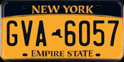 NY license plate GVA6057