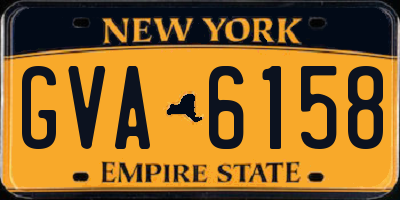 NY license plate GVA6158