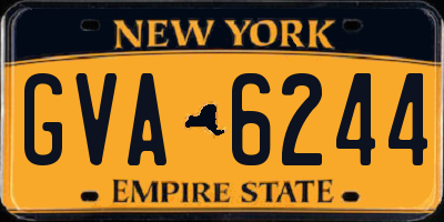 NY license plate GVA6244