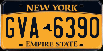 NY license plate GVA6390