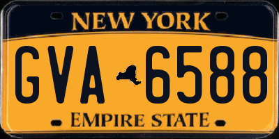 NY license plate GVA6588