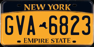 NY license plate GVA6823