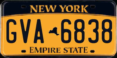 NY license plate GVA6838