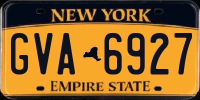 NY license plate GVA6927