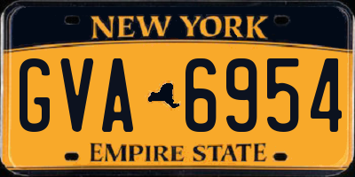 NY license plate GVA6954