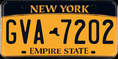 NY license plate GVA7202