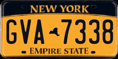 NY license plate GVA7338