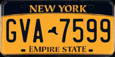 NY license plate GVA7599