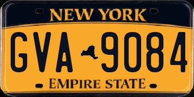 NY license plate GVA9084