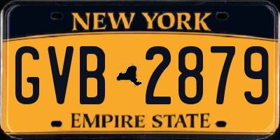 NY license plate GVB2879