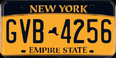NY license plate GVB4256