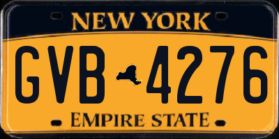 NY license plate GVB4276