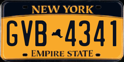 NY license plate GVB4341