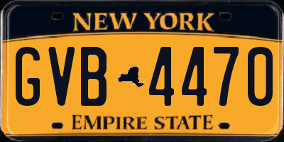 NY license plate GVB4470