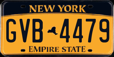 NY license plate GVB4479
