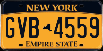NY license plate GVB4559