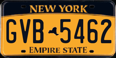 NY license plate GVB5462