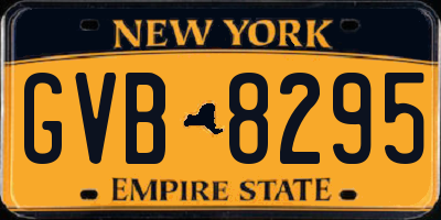 NY license plate GVB8295