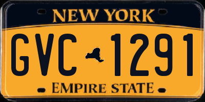NY license plate GVC1291