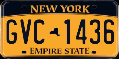 NY license plate GVC1436
