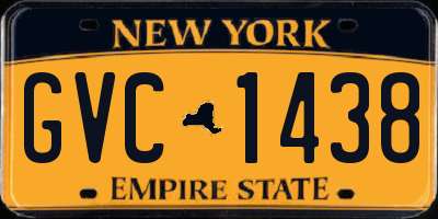 NY license plate GVC1438