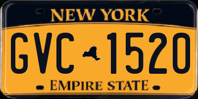 NY license plate GVC1520