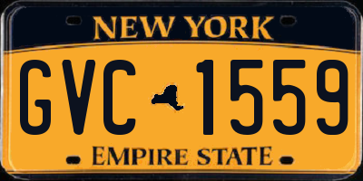 NY license plate GVC1559