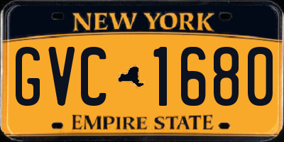 NY license plate GVC1680
