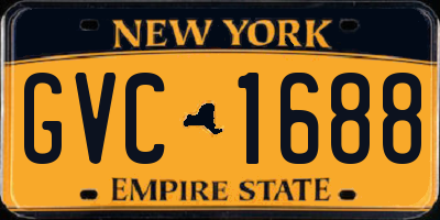 NY license plate GVC1688