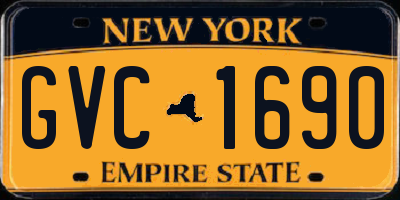 NY license plate GVC1690