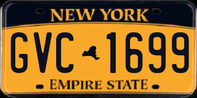 NY license plate GVC1699