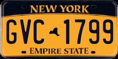 NY license plate GVC1799