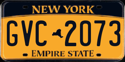 NY license plate GVC2073