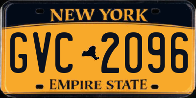 NY license plate GVC2096