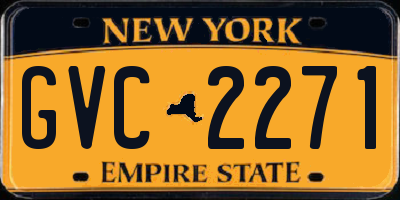 NY license plate GVC2271