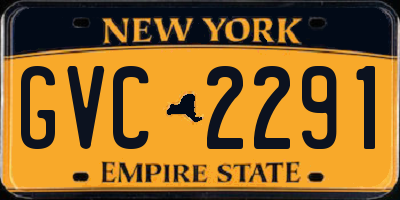 NY license plate GVC2291