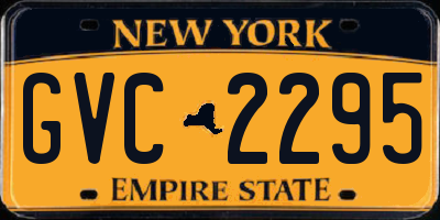 NY license plate GVC2295