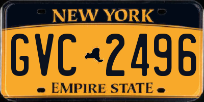 NY license plate GVC2496