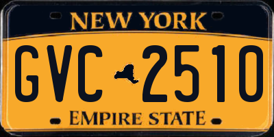 NY license plate GVC2510