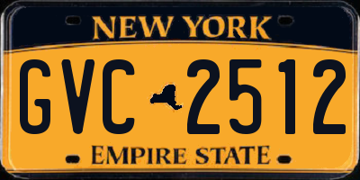 NY license plate GVC2512
