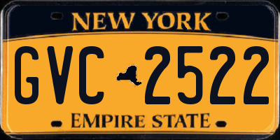 NY license plate GVC2522