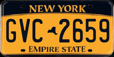 NY license plate GVC2659