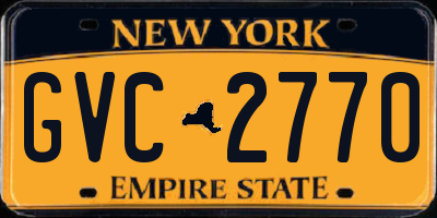 NY license plate GVC2770