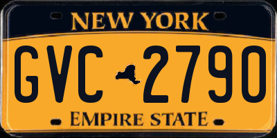 NY license plate GVC2790