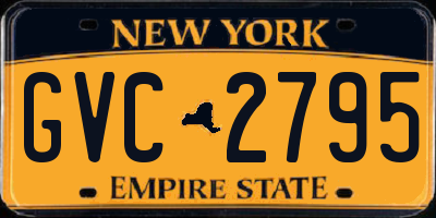 NY license plate GVC2795