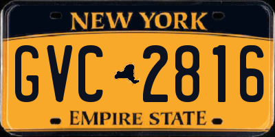 NY license plate GVC2816