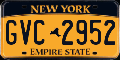 NY license plate GVC2952